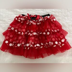 Minnie Mouse Red Polka Dot Tulle Ruffle Skirt